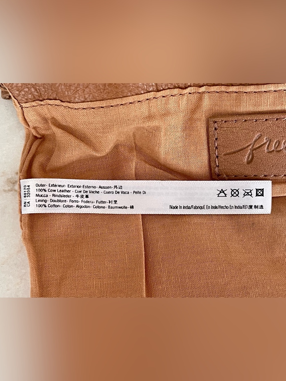 FREE PEOPLE Nicola Tan Leather Crossbody / Convertible Bag, GUC - Picture 4 of 15